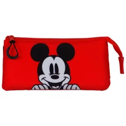 Outlet Mickey Mouse Rojo Estuche Portatodo Triple Red