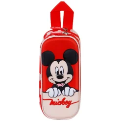 Discount Mickey Mouse Rojo Estuche Portatodo Doble 3D Bobblehead