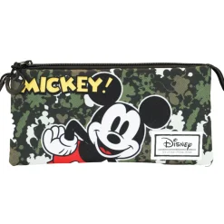 Online Mickey Mouse Verde Militar Estuche Portatodo Triple FAN Surprise