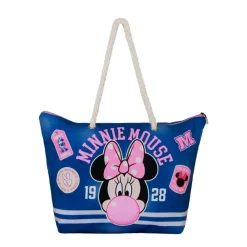Sale Minnie Mouse Azul Bolsa de Playa Soleil Varsity