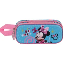 New Minnie Mouse Azul Estuche Portatodo Doble 3D Big Smile