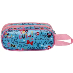 New Minnie Mouse Azul Estuche Portatodo Doble 3D Big Smile