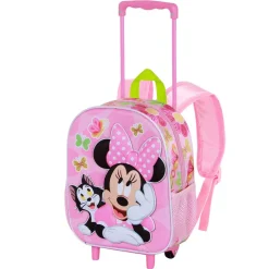 Hot Minnie Mouse Multicolor Mochila 3D con Ruedas Pequeña Kitten