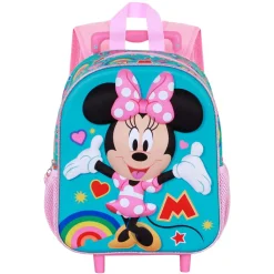 Online Minnie Mouse Multicolor Mochila 3D con Ruedas Pequeña Greet