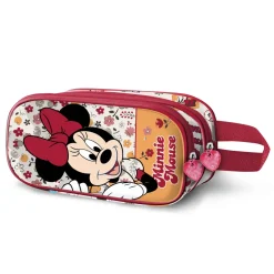 Clearance Minnie Mouse Rojo Estuche Portatodo Doble 3D Flowered