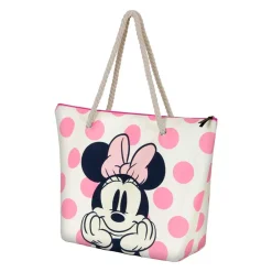 Outlet Minnie Mouse Rosa Bolsa de Playa Soleil Dots