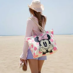 Outlet Minnie Mouse Rosa Bolsa de Playa Soleil Dots