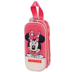 Discount Minnie Mouse Rosa Estuche Portatodo Doble 3D Bobblehead