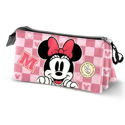 Hot Minnie Mouse Rosa Estuche Portatodo Triple Journey