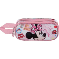 Fashion Minnie Mouse Rosa Estuche Portatodo Doble 3D Power