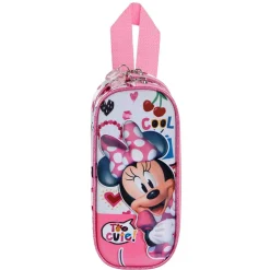 New Minnie Mouse Rosa Estuche Portatodo Doble 3D Too Cute