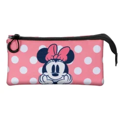 Clearance Minnie Mouse Rosa Estuche Portatodo Triple Closer