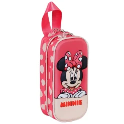 Discount Minnie Mouse Rosa Estuche Portatodo Doble 3D Bobblehead