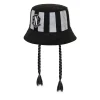 Outlet Miércoles Negro Gorro Infantil Bucket Braid