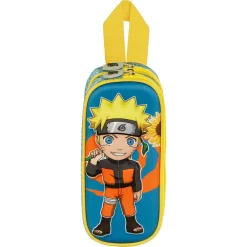 Fashion Naruto Multicolor Estuche Portatodo Doble 3D Peace