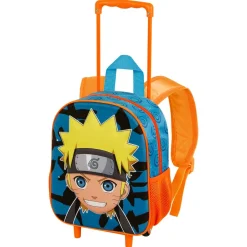 Best Naruto Multicolor Mochila 3D con Ruedas Pequeña Happy