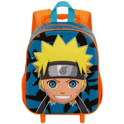 Best Naruto Multicolor Mochila 3D con Ruedas Pequeña Happy