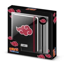 New Naruto Negro Diario con Cadena + Bolígrafo Fashion Clouds