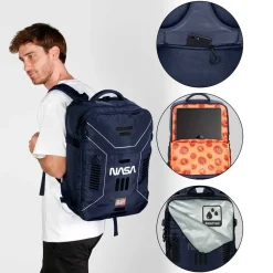 Outlet NASA Azul Oscuro Mochila Mercury Spaceship