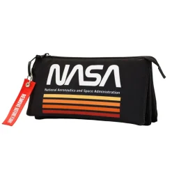 New NASA Negro Estuche Portatodo Triple FAN Black