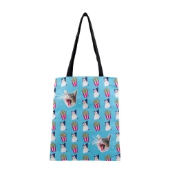 Fashion Oh My Pop! Turquesa Bolsa de la Compra Shopping Angry Cat