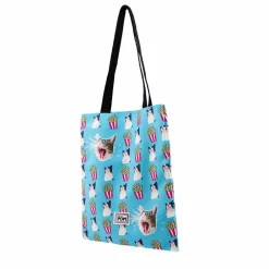 Fashion Oh My Pop! Turquesa Bolsa de la Compra Shopping Angry Cat