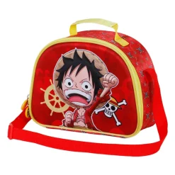 Outlet One Piece Rojo Bolsa Portamerienda 3D Luffy