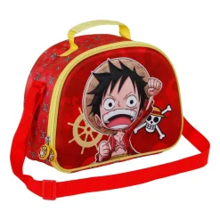 Outlet One Piece Rojo Bolsa Portamerienda 3D Luffy