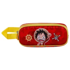 Fashion One Piece Rojo Estuche Portatodo Doble 3D Luffy