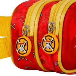 Fashion One Piece Rojo Estuche Portatodo Doble 3D Luffy