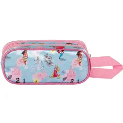 Hot Princesas Disney Azul Estuche Portatodo Doble 3D Adorable