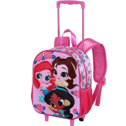 Outlet Princesas Disney Multicolor Mochila 3D con Ruedas Pequeña Flowers