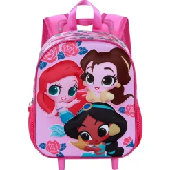 Outlet Princesas Disney Multicolor Mochila 3D con Ruedas Pequeña Flowers
