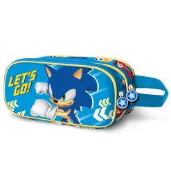 Outlet Sonic Azul Estuche Portatodo Doble 3D Go