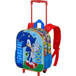 Discount Sonic Azul Mochila 3D con Ruedas Pequeña Unstoppable