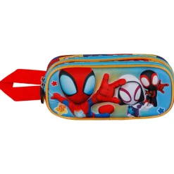 Online Spiderman Azul Estuche Portatodo Doble 3D Three