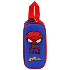 Clearance Spiderman Azul Estuche Portatodo Doble 3D Bobblehead