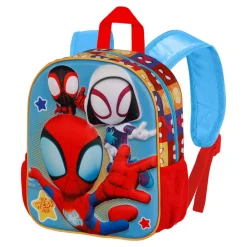 New Spiderman Azul Mochila 3D Pequeña Three