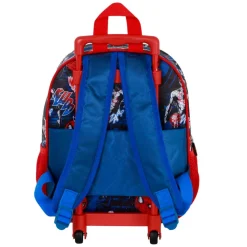Fashion Spiderman Multicolor Mochila 3D con Ruedas Pequeña Wall