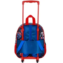 Fashion Spiderman Multicolor Mochila 3D con Ruedas Pequeña Wall