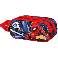 Discount Spiderman Rojo Estuche Portatodo Doble 3D Mighty