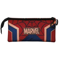New Spiderman Rojo Estuche Portatodo Triple Drop