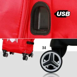 Best Spiderman Rojo Maleta de Cabina 4 Ruedas Spider