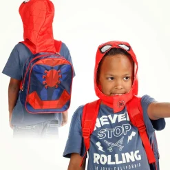 Online Spiderman Rojo Mochila con Capucha Hood Gaze