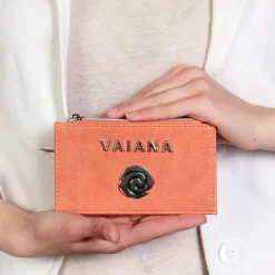 Fashion Vaiana Rojo Tarjetero Slim Coral